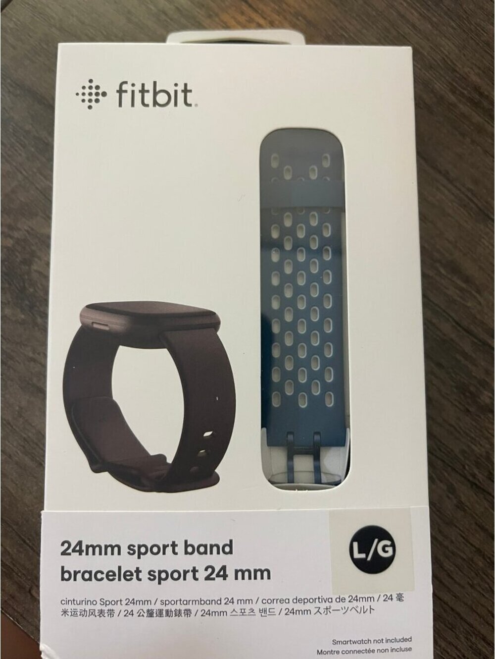 NIB Fitbit 24mm Sport Band Bracelet, Large/Grand, New in Box